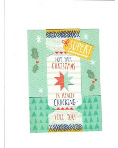 super hope your christmas is really cracking like you Card 190mm X 130mm [PACK OF 6] 