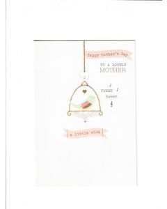 happy mothers day to  a lovely mother tweet tweet a little wish Card 190mm X 130mm [PACK OF 6] 