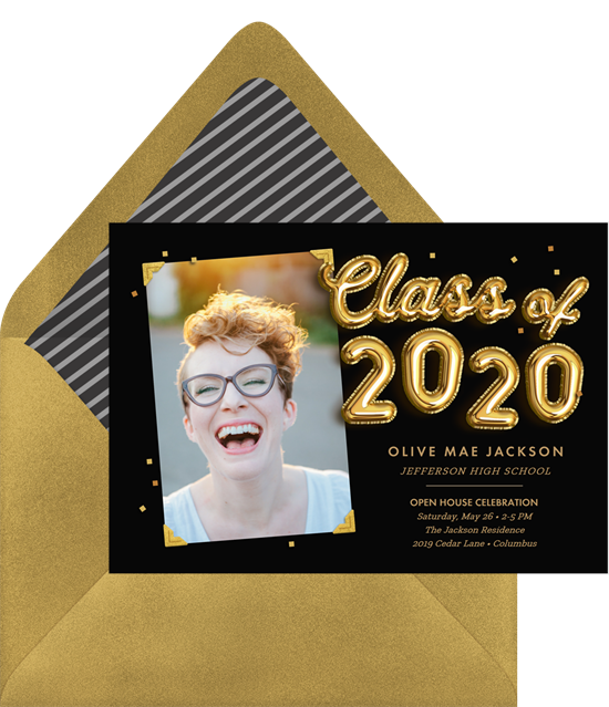 Balloons Graduation Invitation